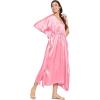 imageOussum Women Plus Size Kaftan Satin Maxi Dress Long Caftan Casual Cover Ups Sateen Nightdress Nighty for SummerPink Lemonade