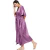 imageOussum Women Plus Size Kaftan Satin Maxi Dress Long Caftan Casual Cover Ups Sateen Nightdress Nighty for SummerPurple Passion