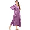 imageOussum Women Plus Size Kaftan Satin Maxi Dress Long Caftan Casual Cover Ups Sateen Nightdress Nighty for SummerPurple Passion