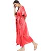 imageOussum Women Plus Size Kaftan Satin Maxi Dress Long Caftan Casual Cover Ups Sateen Nightdress Nighty for SummerRed
