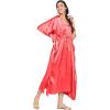 imageOussum Women Plus Size Kaftan Satin Maxi Dress Long Caftan Casual Cover Ups Sateen Nightdress Nighty for SummerRed