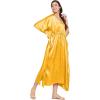 imageOussum Women Plus Size Kaftan Satin Maxi Dress Long Caftan Casual Cover Ups Sateen Nightdress Nighty for SummerYellow