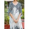 imageOussum Women Silky Satin Long Kaftan Plus Size Beach Soft Caftan Dresses Sateen Swimsuit Cover Ups Maxi Gown DressMint Paisley Kaftan