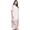 imageOussum Women Silky Satin Long Kaftan Plus Size Beach Soft Caftan Dresses Sateen Swimsuit Cover Ups Maxi Gown DressPeach Floralpaisley Kaftan