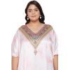 imageOussum Women Silky Satin Long Kaftan Plus Size Beach Soft Caftan Dresses Sateen Swimsuit Cover Ups Maxi Gown DressPeach Floralpaisley Kaftan