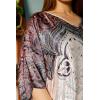 imageOussum Women Silky Satin Long Kaftan Plus Size Beach Soft Caftan Dresses Sateen Swimsuit Cover Ups Maxi Gown DressPeach Paisley Kaftan
