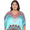 imageOussum Women Silky Satin Long Kaftan Plus Size Beach Soft Caftan Dresses Sateen Swimsuit Cover Ups Maxi Gown DressTurquoise Mandala Kaftan