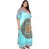 imageOussum Women Silky Satin Long Kaftan Plus Size Beach Soft Caftan Dresses Sateen Swimsuit Cover Ups Maxi Gown DressTurquoise Mandala Kaftan