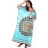 imageOussum Women Silky Satin Long Kaftan Plus Size Beach Soft Caftan Dresses Sateen Swimsuit Cover Ups Maxi Gown DressTurquoise Mandala Kaftan