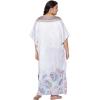 imageOussum Women Silky Satin Long Kaftan Plus Size Beach Soft Caftan Dresses Sateen Swimsuit Cover Ups Maxi Gown DressWhite Floralpaisley Kaftan