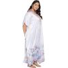 imageOussum Women Silky Satin Long Kaftan Plus Size Beach Soft Caftan Dresses Sateen Swimsuit Cover Ups Maxi Gown DressWhite Floralpaisley Kaftan