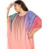 imagePlus Size Round Neck Kaftan Dress for Women Georgette Kimono Sleeve Maxi Dresses Party GownBaby Pink