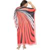 imagePlus Size Round Neck Kaftan Dress for Women Georgette Kimono Sleeve Maxi Dresses Party GownMulti