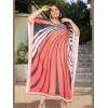 imagePlus Size Round Neck Kaftan Dress for Women Georgette Kimono Sleeve Maxi Dresses Party GownMulti