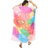 imagePlus Size Women Kaftan Round Neck Georgette Maxi Gown Cover Up Dress for Special OccasionsMulti Abstract