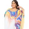 imagePlus Size Women Kaftan Round Neck Georgette Maxi Gown Cover Up Dress for Special OccasionsMulticolor