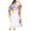imagePlus Size Women Kaftan Round Neck Georgette Maxi Gown Cover Up Dress for Special OccasionsMulticolor