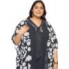imageWomen Plus Size Georgette Kaftan Dress Evening Wear VNeck Maxi Dresses Kimono SleeveBlack Geometric
