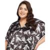 imageWomen Plus Size Satin Silk Casual Midi Length Kaftan Evening Dress Beach Cover UpBlack  White