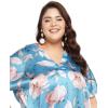 imageWomen Plus Size Satin Silk Casual Midi Length Kaftan Evening Dress Beach Cover UpPastel Blue