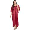 imageOussum Women Plus Size Kaftan Satin Maxi Dress Long Caftan Casual Cover Ups Sateen Nightdress Nighty for SummerJester Red Solid Kaftan