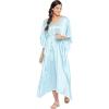 Pastel Blue Solid Kaftan