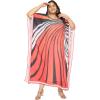 imagePlus Size Round Neck Kaftan Dress for Women Georgette Kimono Sleeve Maxi Dresses Party GownMulti