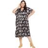 imageWomen Plus Size Satin Silk Casual Midi Length Kaftan Evening Dress Beach Cover UpBlack  White