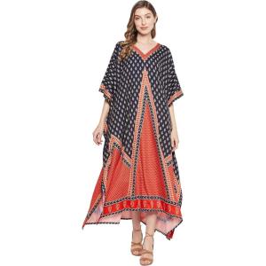 imageGoood Times Kaftan Dress Plus Size Polyester Long Maxi Beach Cover Ups Caftan Loungewear House Dresses for WomenMulticolor Abstract Kaftans