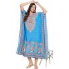 imageGypsie Blu Ladies Kaftan Kimono Maxi Style Dress Plus Size Caftan Long Swimsuit Cover up Beach Dress for WomenBlue One Size Maxi Caftan