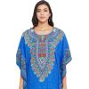 imageGypsie Blu Ladies Kaftan Kimono Maxi Style Dress Plus Size Caftan Long Swimsuit Cover up Beach Dress for WomenBlue One Size Maxi Dress