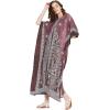 imageGypsie Blu Ladies Kaftan Kimono Maxi Style Dress Plus Size Caftan Long Swimsuit Cover up Beach Dress for WomenBurgundy