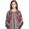 imageGypsie Blu Ladies Kaftan Kimono Maxi Style Dress Plus Size Caftan Long Swimsuit Cover up Beach Dress for WomenBurgundy