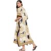 imageGypsie Blu Ladies Kaftan Kimono Maxi Style Dress Plus Size Caftan Long Swimsuit Cover up Beach Dress for WomenCreamy Corn Floral