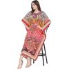 imageGypsie Blu Ladies Kaftan Kimono Maxi Style Dress Plus Size Caftan Long Swimsuit Cover up Beach Dress for WomenMulticolor Paisley