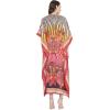imageGypsie Blu Ladies Kaftan Kimono Maxi Style Dress Plus Size Caftan Long Swimsuit Cover up Beach Dress for WomenMulticolor Paisley