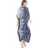 imageGypsie Blu Ladies Kaftan Kimono Maxi Style Dress Plus Size Caftan Long Swimsuit Cover up Beach Dress for WomenNavy Blue