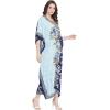 imageGypsie Blu Ladies Kaftan Kimono Maxi Style Dress Plus Size Caftan Long Swimsuit Cover up Beach Dress for WomenNavy Blue