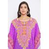 imageGypsie Blu Ladies Kaftan Kimono Maxi Style Dress Plus Size Caftan Long Swimsuit Cover up Beach Dress for WomenPurple One Size Maxi Caftan