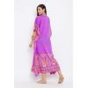 imageGypsie Blu Ladies Kaftan Kimono Maxi Style Dress Plus Size Caftan Long Swimsuit Cover up Beach Dress for WomenPurple One Size Maxi Caftan
