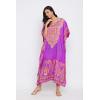 imageGypsie Blu Ladies Kaftan Kimono Maxi Style Dress Plus Size Caftan Long Swimsuit Cover up Beach Dress for WomenPurple One Size Maxi Caftan