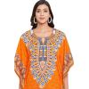 imageGypsie Blu Ladies Kaftan Kimono Maxi Style Dress Plus Size Caftan Long Swimsuit Cover up Beach Dress for WomenRed  Orange One Size Maxi Caftan