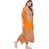 imageGypsie Blu Ladies Kaftan Kimono Maxi Style Dress Plus Size Caftan Long Swimsuit Cover up Beach Dress for WomenRed  Orange One Size Maxi Caftan