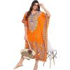 imageGypsie Blu Ladies Kaftan Kimono Maxi Style Dress Plus Size Caftan Long Swimsuit Cover up Beach Dress for WomenRed  Orange One Size Maxi Caftan