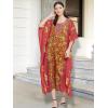 imageGypsie Blu Ladies Kaftan Kimono Maxi Style Dress Plus Size Caftan Long Swimsuit Cover up Beach Dress for WomenRed One Size Kaftan