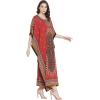 imageGypsie Blu Ladies Kaftan Kimono Maxi Style Dress Plus Size Caftan Long Swimsuit Cover up Beach Dress for WomenRed Paisley Pattern Kaftan