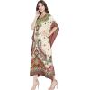 imageGypsie Blu Ladies Kaftan Kimono Maxi Style Dress Plus Size Caftan Long Swimsuit Cover up Beach Dress for WomenWhite
