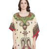 imageGypsie Blu Ladies Kaftan Kimono Maxi Style Dress Plus Size Caftan Long Swimsuit Cover up Beach Dress for WomenWhite