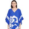 imageOussum Kimono Maxi Dress Floral Long Kaftan Plus Size Caftan GownBlue