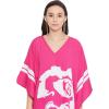 imageOussum Kimono Maxi Dress Floral Long Kaftan Plus Size Caftan GownFushia Pink